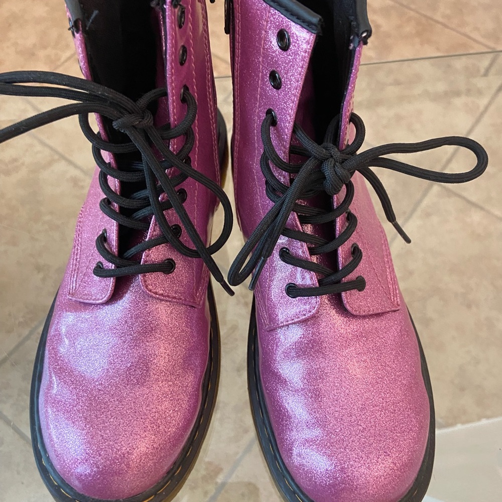 Dr Martens Pink Glitter, Womens Size 7